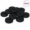 vidaXL adatto per Rondella Piatta 12 pz Nero &empty;15 x 3 mm Copolimero PVC