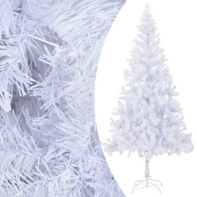 vidaXL Albero di Natale Preilluminato Palline Bianco 210 cm 910 Rami