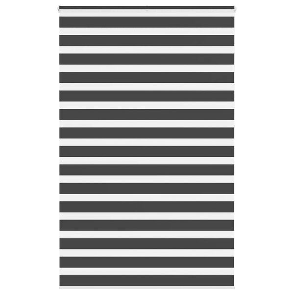 vidaXL Tenda a Rullo Zebra Nero Larghezza Tessuto 135,9 cm Poliestere