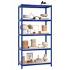 vidaXL Scaffali a 5 Ripiani 5 pz Blu in Acciaio e Legno Multistrato
