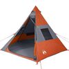 vidaXL Tenda da Campeggio Tipi 7 Persone Arancione Impermeabile