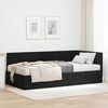 vidaXL Struttura Letto Angolare con Materasso 2 pcs Nero Velluto