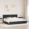 vidaXL Letto con Contenitore Nero 200 x 200 cm Legno multistrato