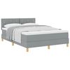 vidaXL Letto a molle con materasso Grigio chiaro 160 x 200 cm Tessuto
