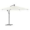 vidaXL Ombrellone Giardino con Palo in Acciaio Bianco 269x269x235 cm