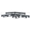 vidaXL Set Salotto da Giardino 6 pz Pallet in Legno Grigio