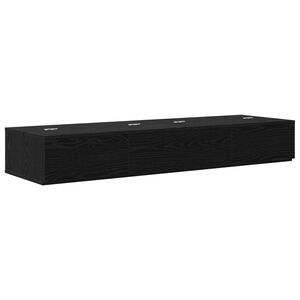 vidaXL Scrivania studio Rovere Nero 130 x 40 x 19,5 cm