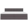 vidaXL Letto con contenitore e materasso Grigio 200 x 200 cm