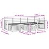 vidaXL Set divani Naturale Legno di Acacia Massello