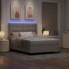 vidaXL Letto a Sorgente LED con materasso Talpa 140 x 200 cm Tessuto