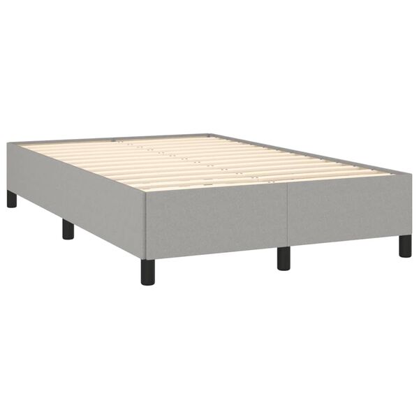 vidaXL Giroletto senza Materasso Grigio Chiaro 120x190 cm in Tessuto