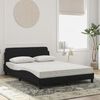 vidaXL Letto con Materasso Dover Nero 120x200 cm in Velluto