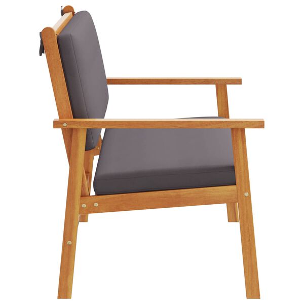 vidaXL Panchina da giardino Antracite Legno di Acacia Massello