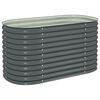 vidaXL Letto Rialzato Giardino 160x80x81 cm in Acciaio Zincato Grigio