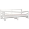 vidaXL Dormeuse Estraibile Bianca 2x(80x200) cm Legno Massello di Pino