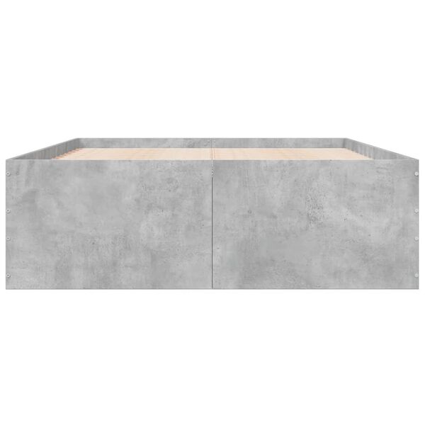 vidaXL Giroletto Grigio Cemento 135x190 cm in Legno Multistrato
