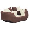 vidaXL Cuscino per Cani Reversibile Lavabile Marrone Crema 65x50x20 cm