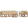 vidaXL Set di divani da esterno 7 pz Naturale e Beige