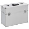 vidaXL Valigetta per Attrezzi 47x36x20 cm Argento in Alluminio