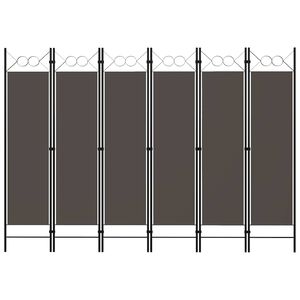 vidaXL Paravento a 6 Pannelli Antracite 240x180 cm