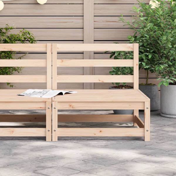 vidaXL Divano Giardino Senza Braccioli 70x70x67cm Legno Massello Pino