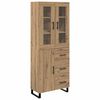 vidaXL Credenza 2 pcs Rovere artigianale 69,5 x 34 x 180 cm