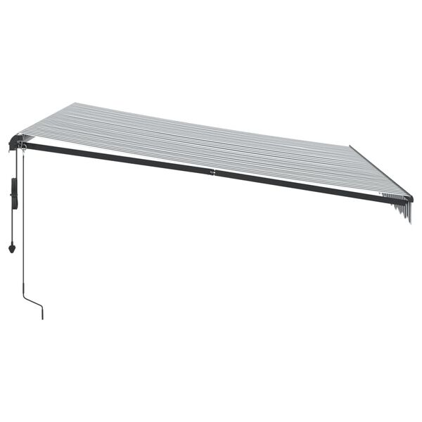 vidaXL Tenda Sole Retrattile Automatica 400x350 cm Antracite e Bianco