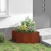 vidaXL Vaso d'angolo Ruggine 60 x 60 x 35 cm acciaio corten