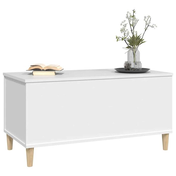 vidaXL Tavolino da Salotto Bianco 90x44,5x45 cm in Legno Multistrato