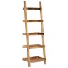 vidaXL Ladder Shelf Brown 75x37x205 cm solido Mango Legno