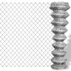 vidaXL Recinzione in Rete in Acciaio Zincato 25x1,25 m Argento