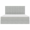 vidaXL Letto con contenitore e materasso Grigio chiaro 160 x 200 cm
