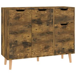 vidaXL Credenza Rovere Fumo 90x30x72 cm in Legno Multistrato