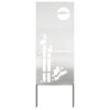 vidaXL Schermo per privacy in giardino Traforo Argento 50 x 140 cm