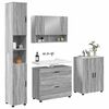 vidaXL Set di mobili per il bagno con cassetto 4 pcs Grigio sonoma