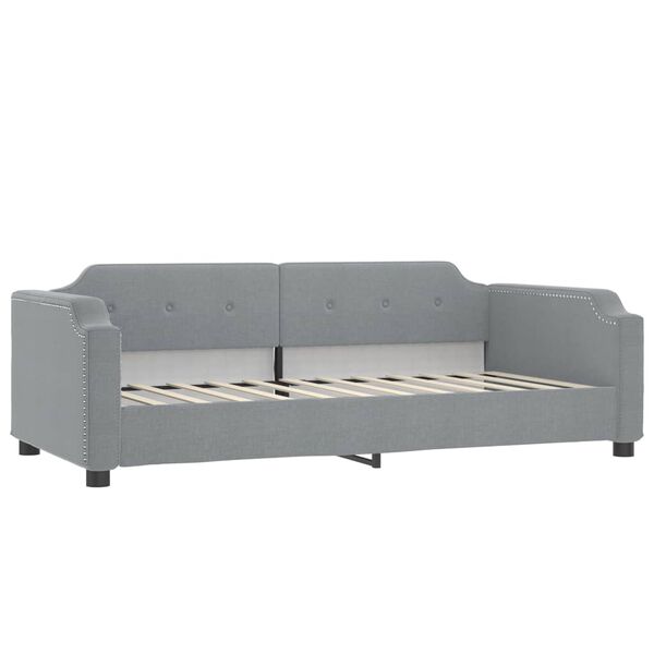 vidaXL Divano Letto Estraibile Materassi Grigio Chiaro 90x190 Tessuto