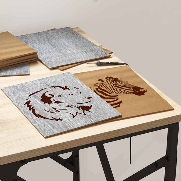 vidaXL Pannelli decorativi 12 pcs Grigio sonoma 21 x 30 x 0.3 cm