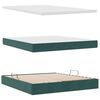 vidaXL Letto con contenitore e materasso Verde Scuro 180 x 200 cm