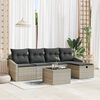 vidaXL Set di divani con cuscino 6 pcs polyrattan