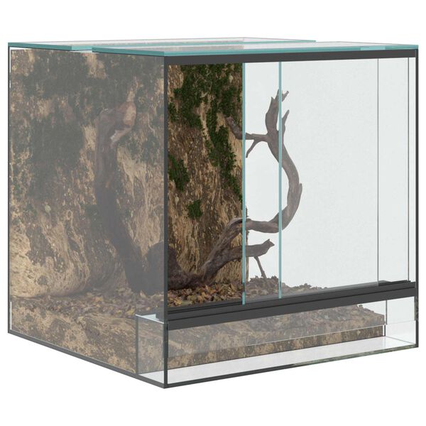 vidaXL Terrario con archiviazione Trasparente 30 x 30 x 30 cm Vetro