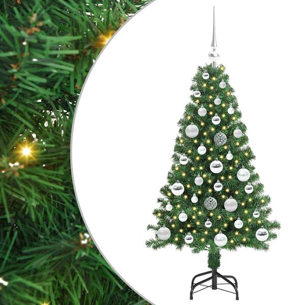 vidaXL Albero di Natale artificiale con 150 LED Verde 120 cm