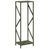 vidaXL Rastrelliera per Legna da Ardere Verde Oliva 34x25x100 cm