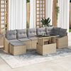 vidaXL Set Divano da Giardino con cuscino 8 pcs Beige e Grigio Chiaro