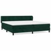 vidaXL Giroletto a Molle con Materasso Verde Scuro 200x200 cm Velluto