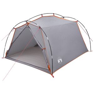 vidaXL Tenda a tunnel 2 persona Grigio e arancione