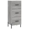 vidaXL Credenza Grigio Sonoma 34,5x34x90 cm in Legno Multistrato