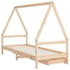 vidaXL Giroletto per Bambini con Cassetti 90x190cm Legno Massello Pino