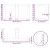 vidaXL Gambe per Tavolino da Caffè a Forma di T 2 pz Bianche 50x25x(30-31) cm Acciaio