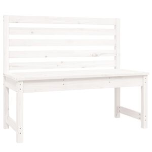 vidaXL Panca da Giardino Bianca 109 cm in Legno Massello di Pino
