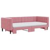 vidaXL Divano Letto Estraibile con Materassi Rosa 90x200 cm Velluto